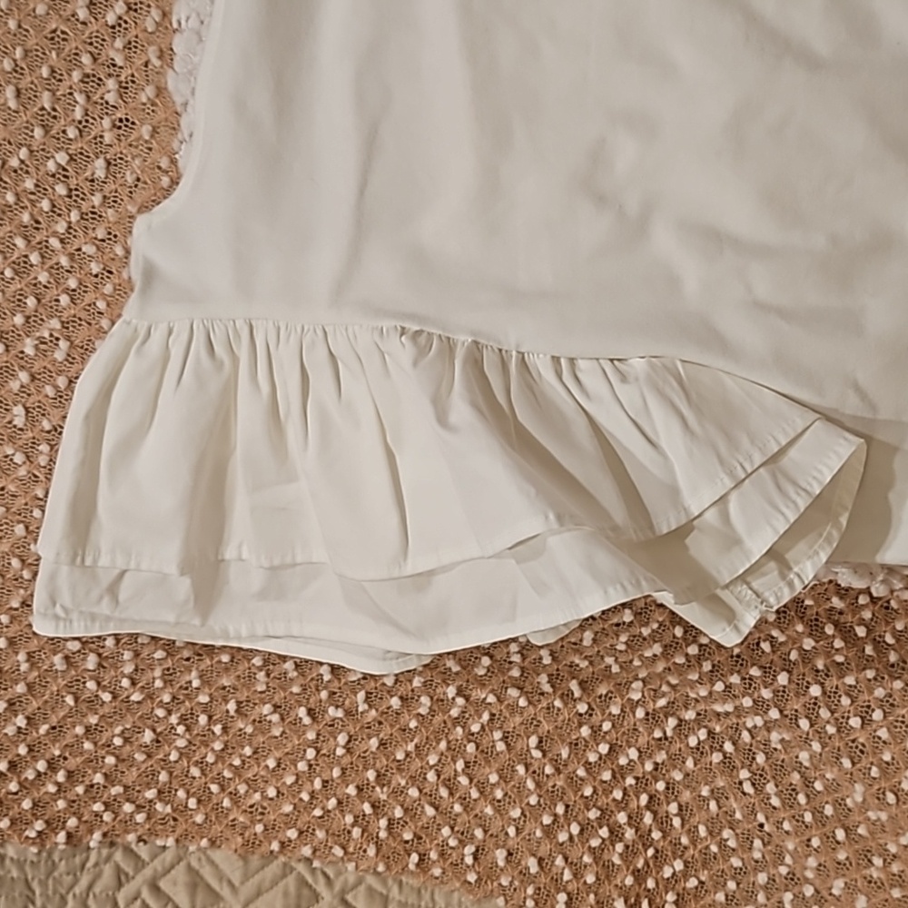 White Ruffle Sleeve Top - Picture 11 of 13